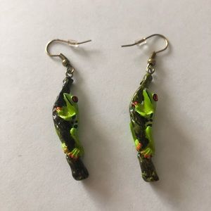 Vintage tree frog earrings